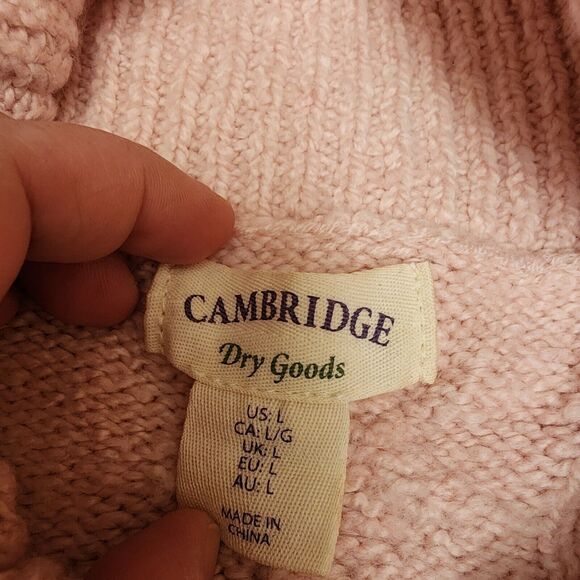 Cambridge Dry Goods Pink Turtleneck Sweater SZ L - Picture 10 of 12